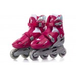 Πατίνια Roller Skates Inline Skates Αυξομειούμενα Γκρί - Φούξια  size 39-42