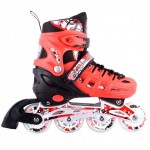 Πατίνια Roller Skates Inline Skates Αυξομειούμενα Μαύρο - Κόκκινο   size 39-42
