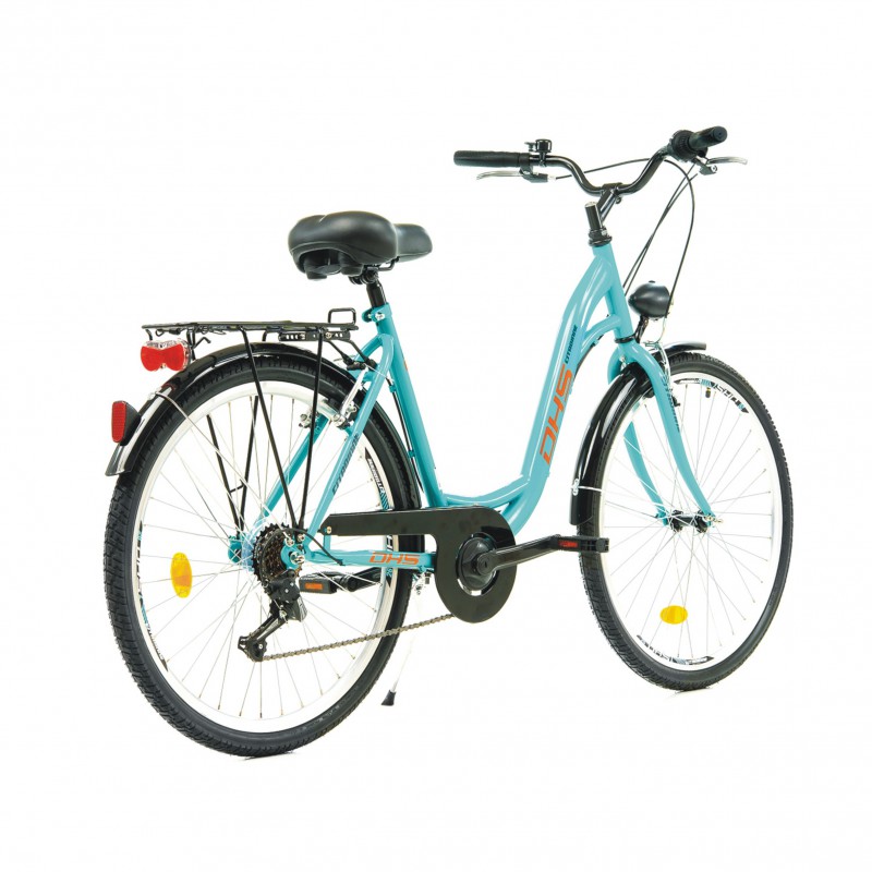 Ποδήλατο Πόλης Woman DHS Citadinne City Bike - 26 inch, L, Turquoise
