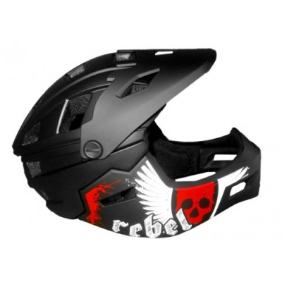 Κράνος Full Face MOON Rebel Black Matt Red   55-58