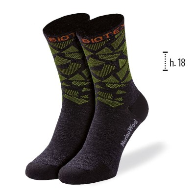 Biotex Calza Merino 1029 Black /Green 40-42