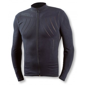 Μακρυμάνικη Μπλούζα Biotex  Warm art BL3 ZIP  Black με τσέπες