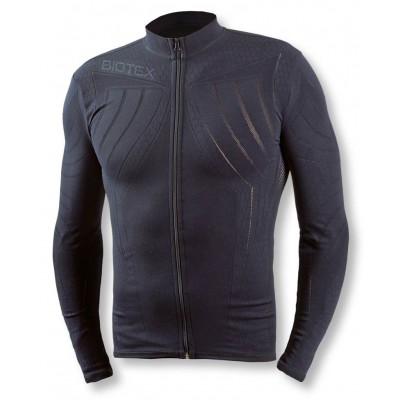 Μακρυμάνικη Μπλούζα Biotex  Warm art BL3 ZIP  Black με τσέπες Μακρυμάνικη Μπλούζα Biotex  Warm art BL3 ZIP  Black με τσέπες
