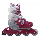 Πατίνια Roller Skates Inline Skates Αυξομειούμενα Fuxia - White  size 31-34