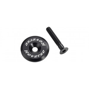 Reverse alloy top cap with alloy screw ahead set ultra light  BLACK