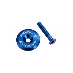 Reverse alloy top cap with alloy screw ahead set ultra light  Blue