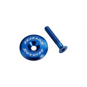 Reverse alloy top cap with alloy screw ahead set ultra light  Blue