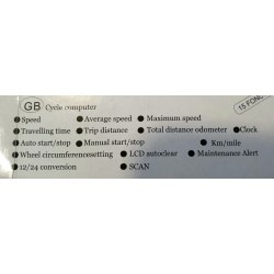 Cycle Compouter Ενσύρματο 15 Functions  3 χρώματα (κόκκινο - μαύρο - πράσινο)