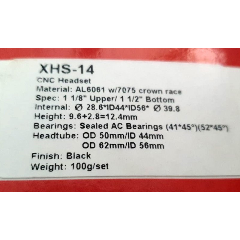 Cartridge Headset-Ποτήρια πιρουνιού XON  1/8'' (28,6 ) upper  1 1/2 bottom Cartridge Headset-Ποτήρια πιρουνιού XON  1/8'' (28,6 ) upper  1 1/2 bottom