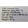 XON alloy top cap with alloy screw ahead set ultra light  Gold