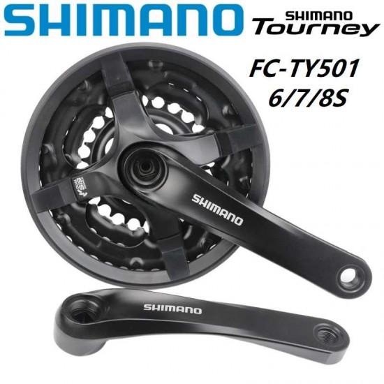 Δισκοβραχίoνας Shimano FC-TY501 Black 170mm 42-34-24T 3X 6-7-8 Speed