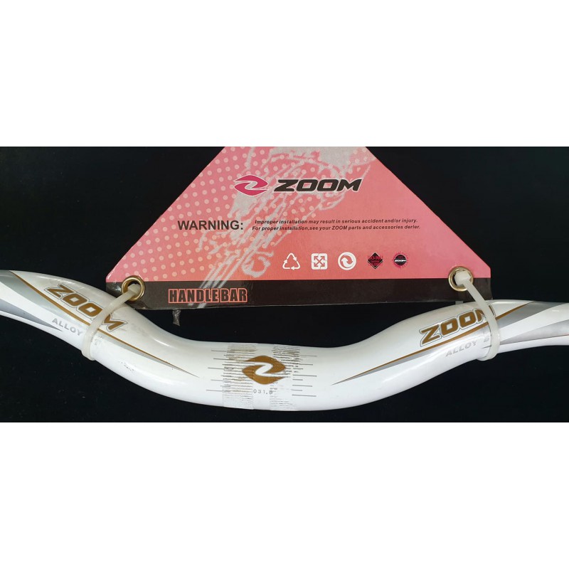 Τιμόνι MTB Zoom Με Rise 31,8mm/62cm Λευκό Τιμόνι MTB Zoom Με Rise 31,8mm/62cm Λευκό
