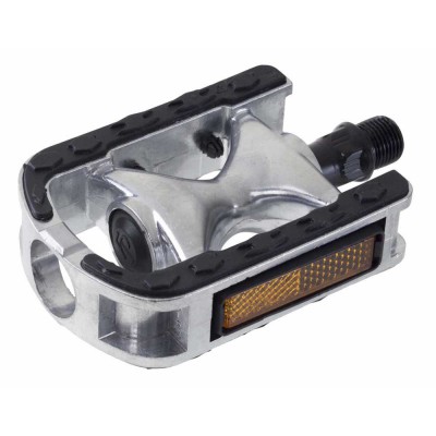 Pedals μεταλλικά ασημί-μαύρο Σπείρωμα 9/16 (Urban bikes -City bikes) Pedals μεταλλικά ασημί-μαύρο Σπείρωμα 9/16 (Urban bikes -City bikes)