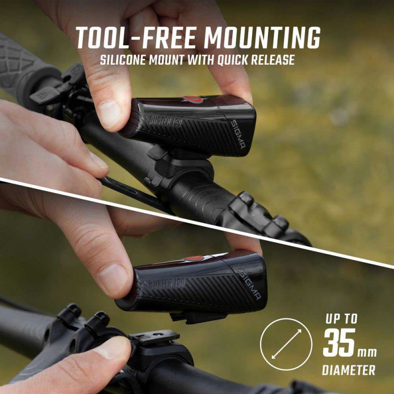 Εμπρόσθιο Φως Sigma Buster 150 luments επαναφορτιζόμενο