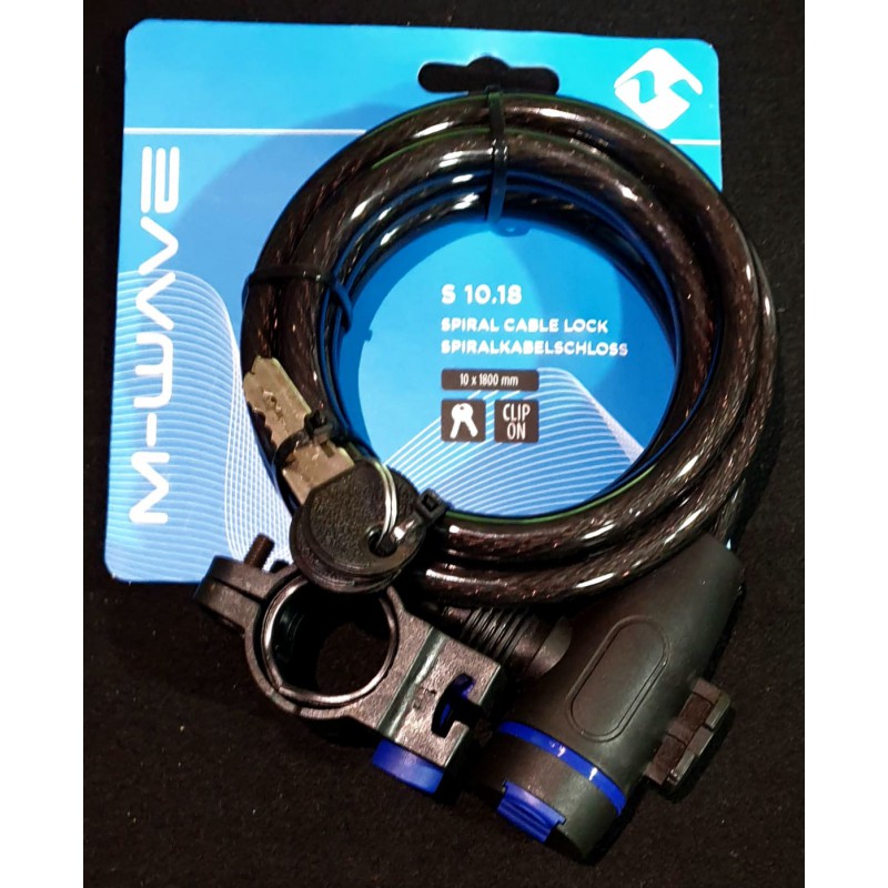 Κλειδαριά M-Wave S10.18 black  10x1800 Κλειδαριά M-Wave S10.18 black  10x1800
