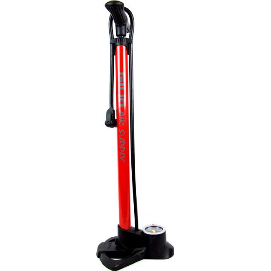 Τρόμπα δαπέδου GIYO STEEL FLOOR 160psi/11bar floor pump με μανόμετρο ένδειξης  A/V - F/V