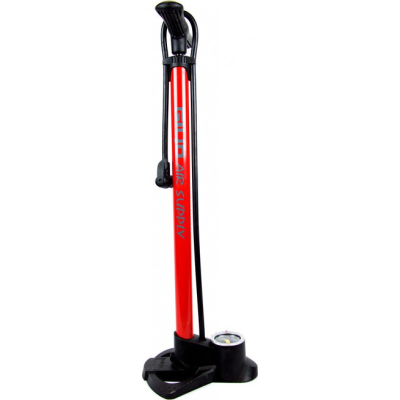 Τρόμπα δαπέδου GIYO STEEL FLOOR 160psi/11bar floor pump με μανόμετρο ένδειξης  A/V - F/V Τρόμπα δαπέδου GIYO STEEL FLOOR 160psi/11bar floor pump με μανόμετρο ένδειξης  A/V - F/V