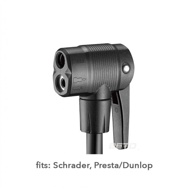 Τρόμπα δαπέδου BETO Alloy floor pump AV/FV white με μανόμετρο