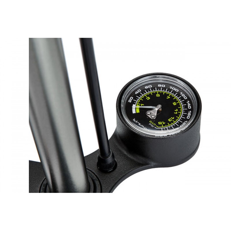 Τρόμπα δαπέδου BIRZMAN Maha Push & Twist V pump AV/FV black με μανόμετρο 220psi/16bar Τρόμπα δαπέδου BIRZMAN Maha Push & Twist V pump AV/FV black με μανόμετρο 220psi/16bar