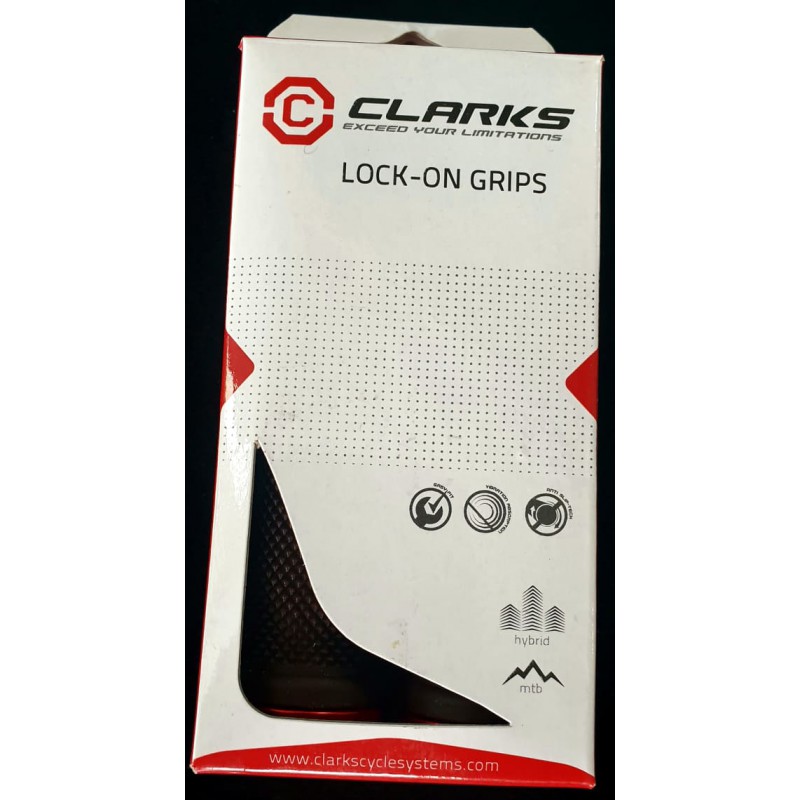 Χειρολαβές Τιμονιού  Clarks Lock On Grips Brown/Red Χειρολαβές Τιμονιού  Clarks Lock On Grips Brown/Red