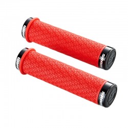 Χειρολαβές Τιμονιού Sram Locking Grips with Double Clamps and End Plugs Red