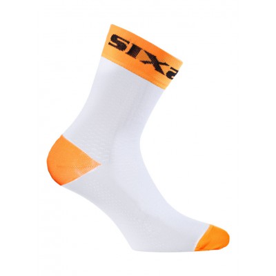 SIXS Κάλτσες Κοντές SHORTS white / orange fluo 39-42 SIXS Κάλτσες Κοντές SHORTS white / orange fluo 39-42