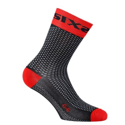 SIXS Κάλτσες Κοντές SHORTS  black - red  39-42 SIXS Κάλτσες Κοντές SHORTS  black - red  39-42