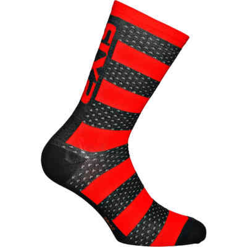 SIXS Luxury Merino Κάλτσες  black - red  39-42