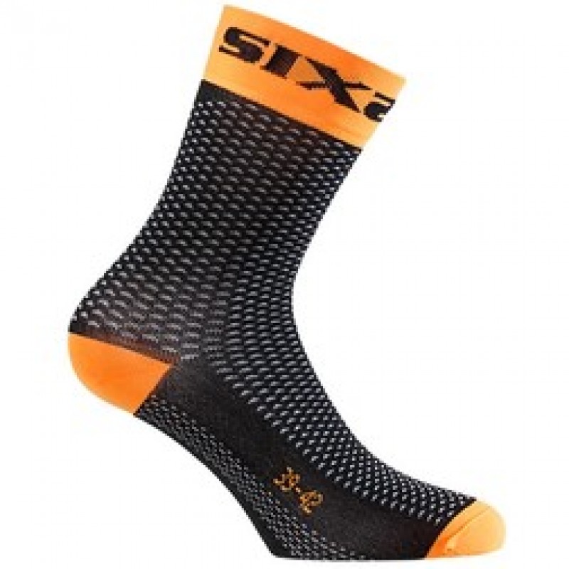 SIXS Κάλτσες Κοντές SHORTS  black - orange  39-42