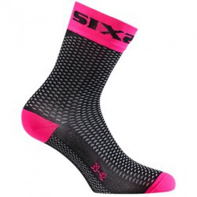 SIXS Κάλτσες Κοντές SHORTS Μαύρη - Φούξια   35-38 SIXS Κάλτσες Κοντές SHORTS Μαύρη - Φούξια   35-38